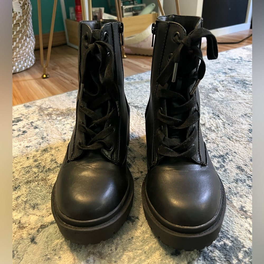 Heeled Combat Boots